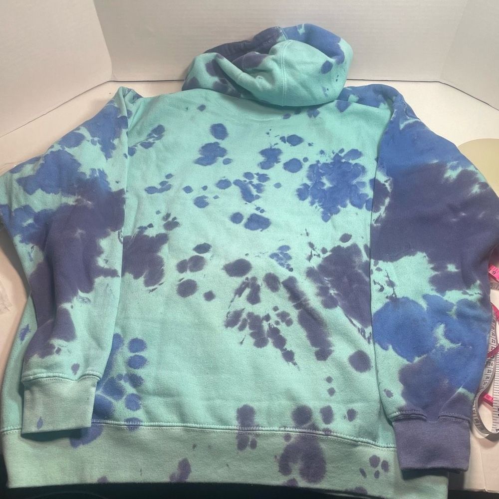 BNWT ACDC FOR THOSE ABOUT TO ROCK UK TOUR 1982 TIE DYE HOODIE MENS/UNISEX L/XL - Picture 2 of 16